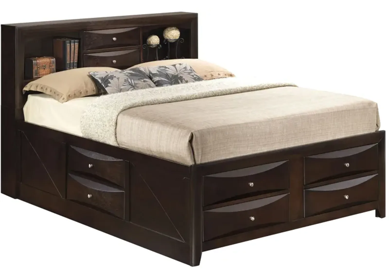 Marilla Captain's Bed in Cappuccino by Glory Furniture