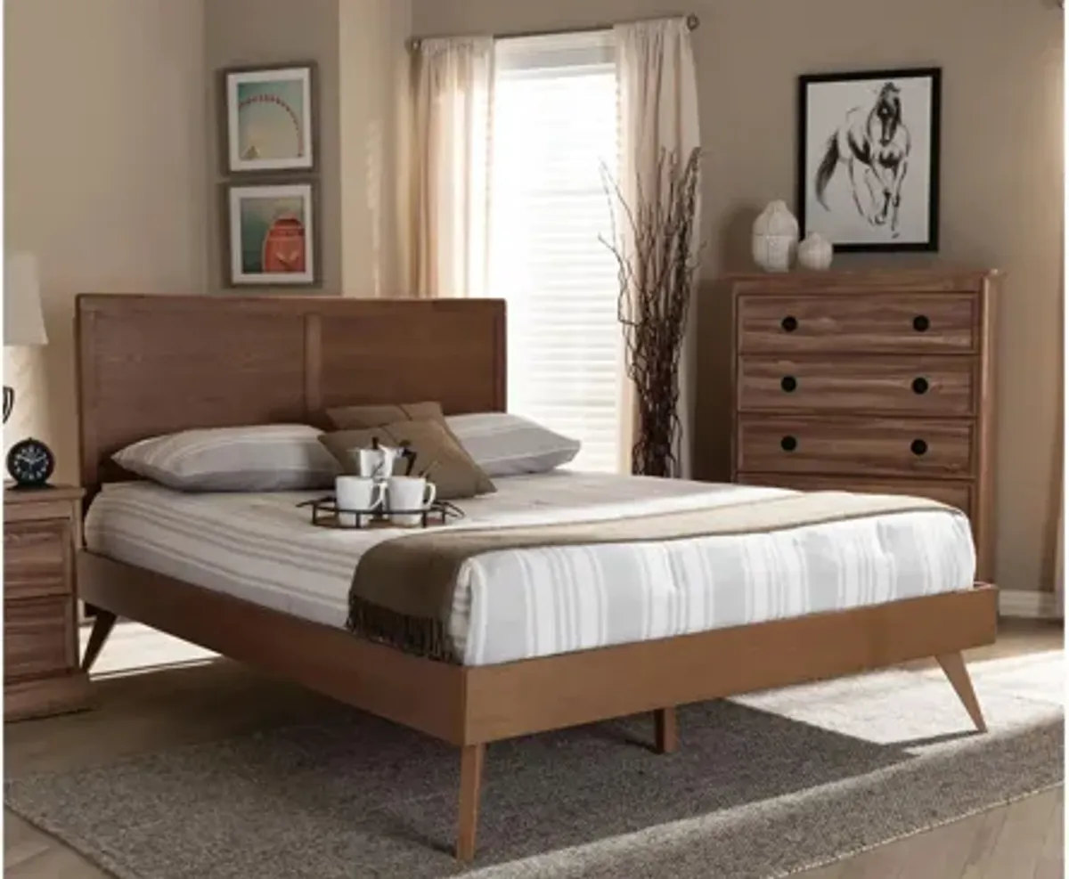 Zenon Mid-Century Full Size Platform Bed