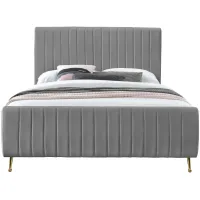 Zara Queen Bed in Gray by Meridian Furniture