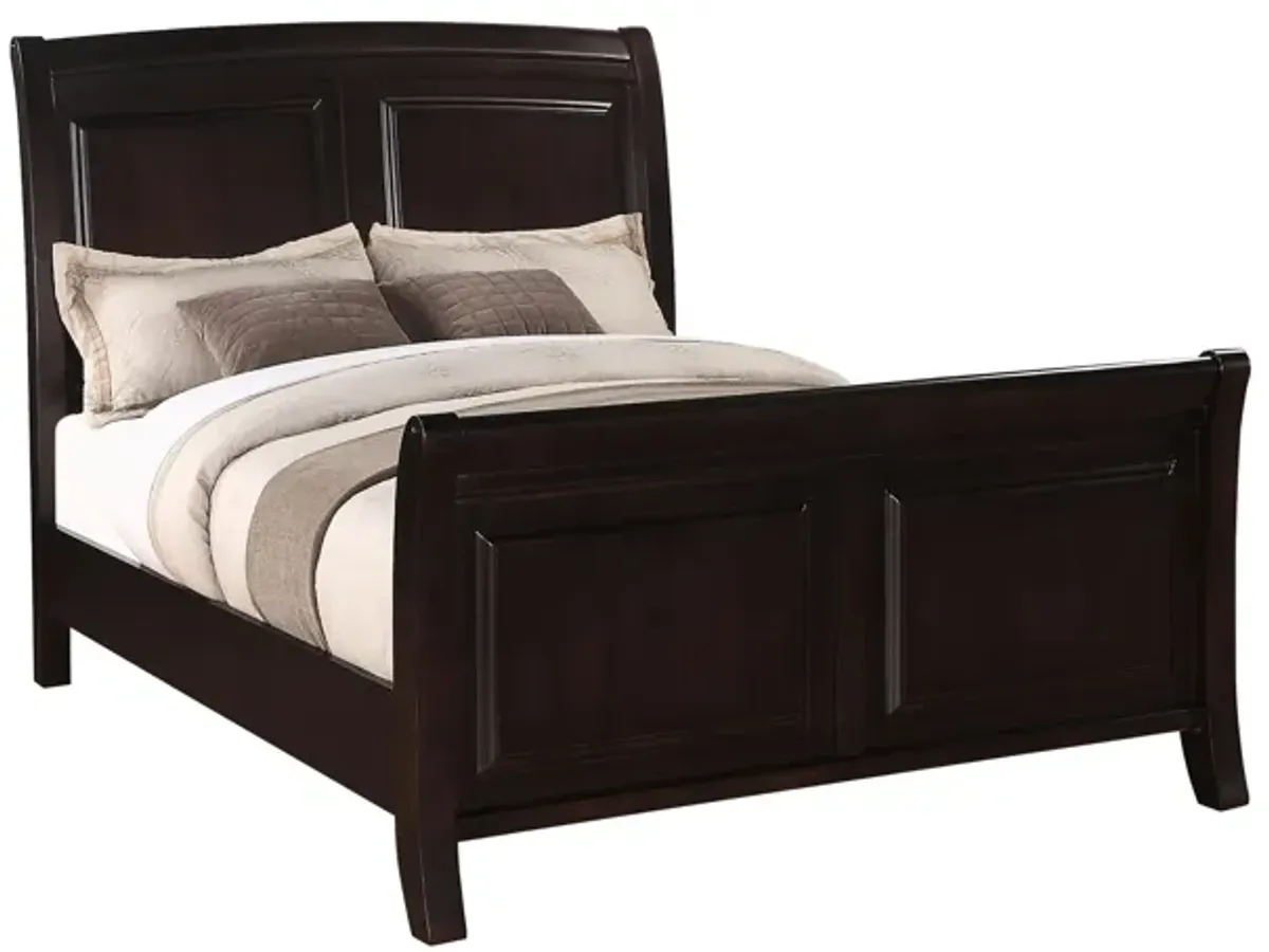 Rae Sleigh Bed in Cappuccino by Glory Furniture