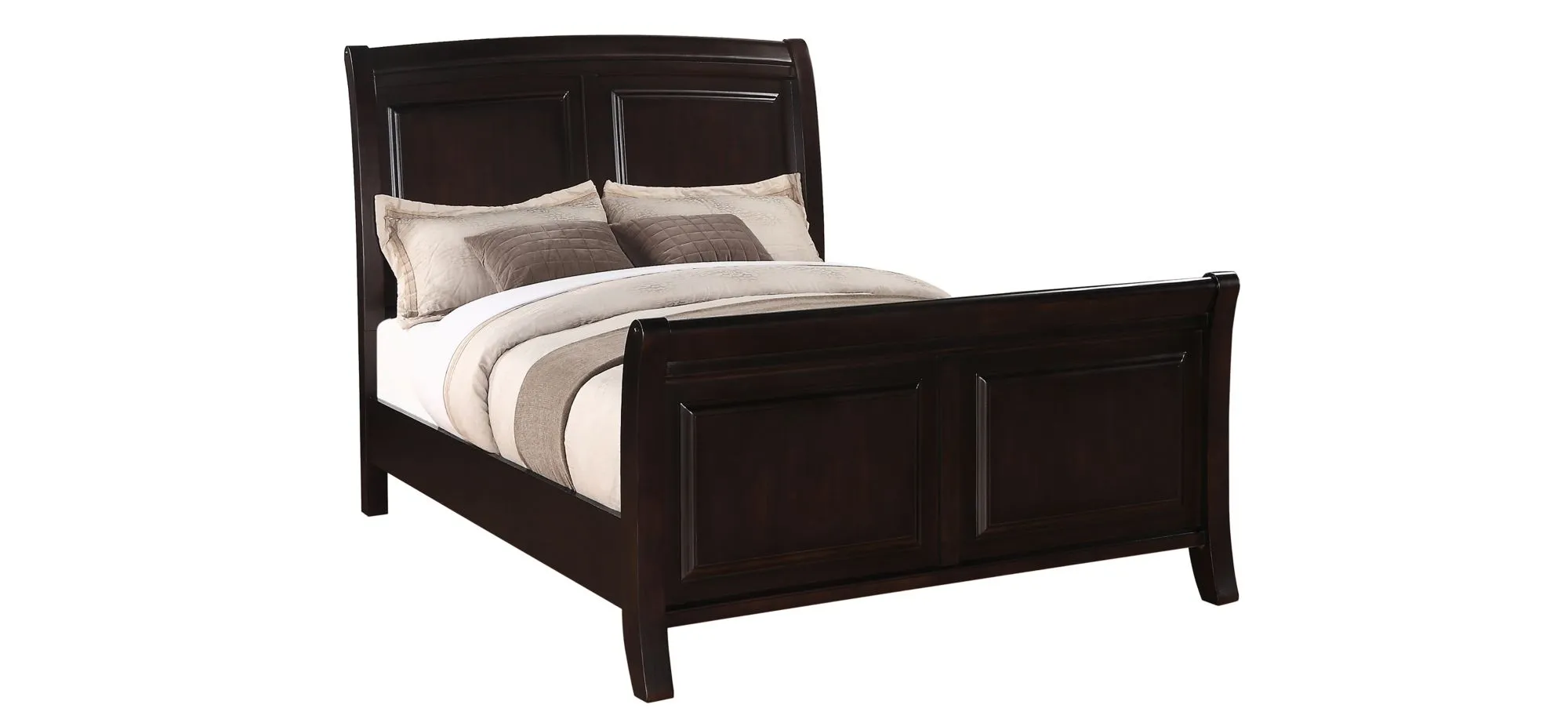 Rae Sleigh Bed in Cappuccino by Glory Furniture