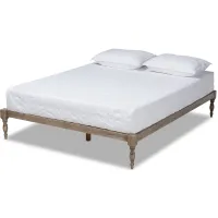 Iseline Full Size Platform Bed Frame in Antique Grey by Wholesale Interiors