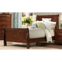 Edina Bed in Brown Cherry by Homelegance