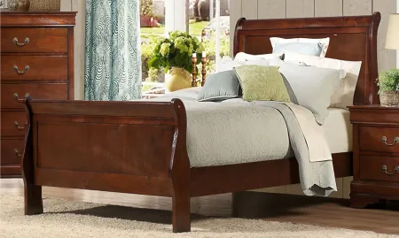 Edina Bed in Brown Cherry by Homelegance