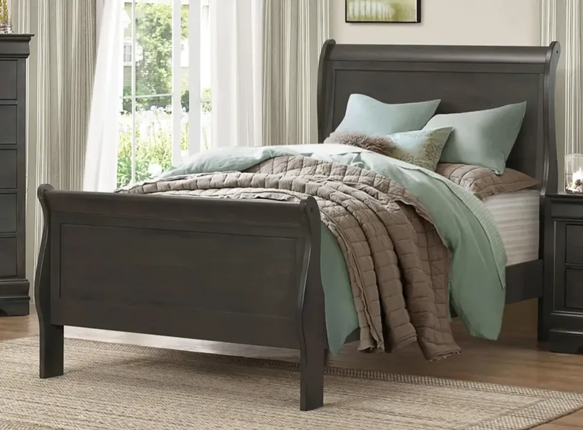 Edina Bed in Gray by Homelegance