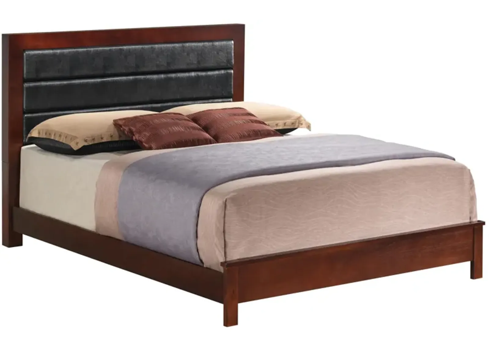 Burlington Upholstered Bed in Cherry by Glory Furniture