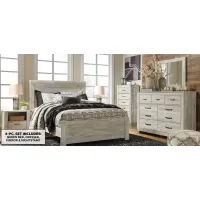 Bellaby 4-pc. Bedroom Set in Whitewash by Ashley Furniture