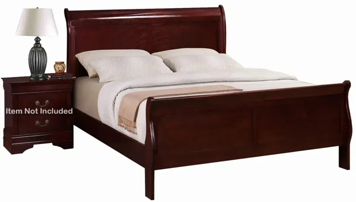 Louis Phillip Bed in Cherry by Crown Mark