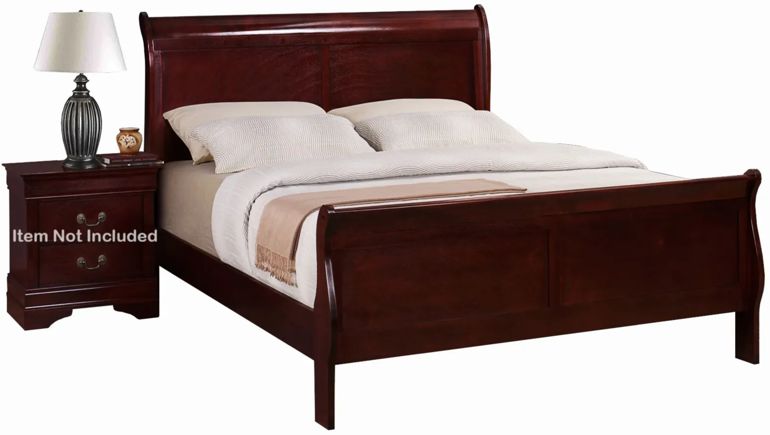 Louis Phillip Bed in Cherry by Crown Mark