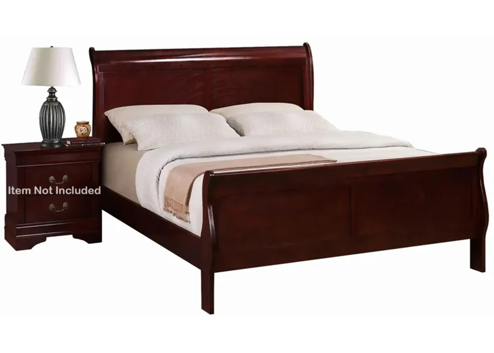 Louis Phillip Bed in Cherry by Crown Mark