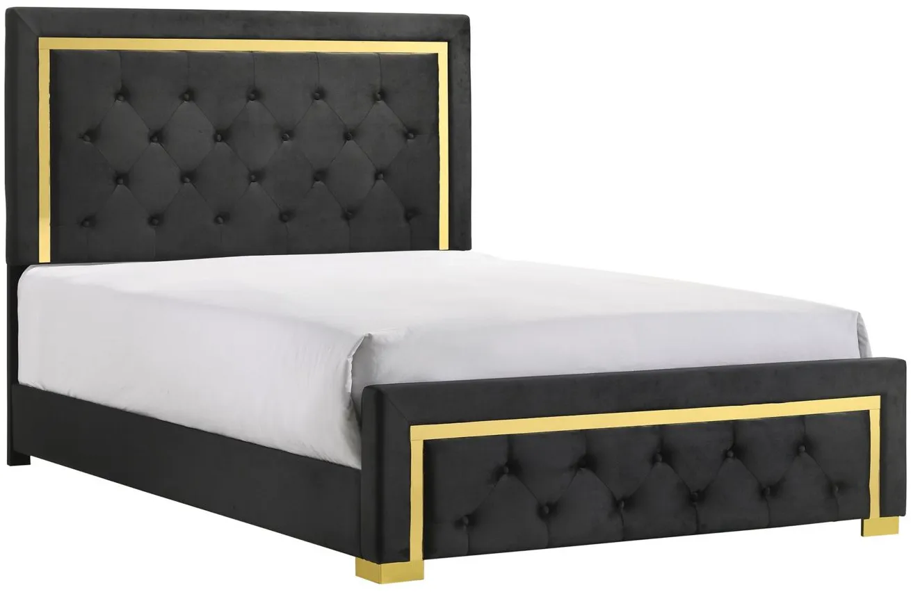 Pepe King Bed in 2882 Black by Crown Mark