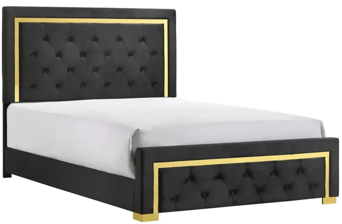 Pepe King Bed in 2882 Black by Crown Mark