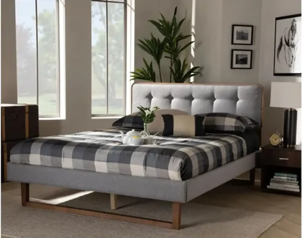 Sofia Mid-Century Queen Size Platform Bed