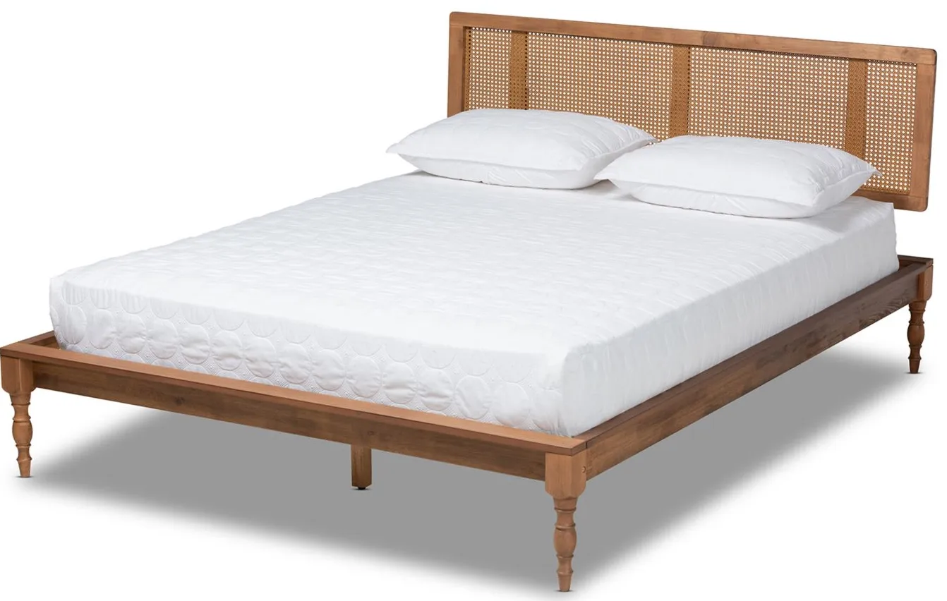 Romy Vintage Full Size Platform Bed in Ash by Wholesale Interiors