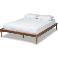 Romy Vintage Queen Size Wood Bed Frame in Ash by Wholesale Interiors