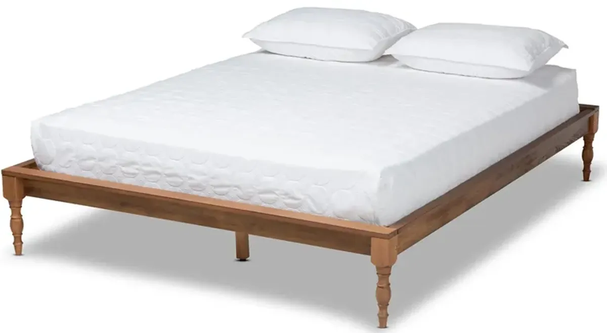 Romy Vintage Queen Size Wood Bed Frame in Ash by Wholesale Interiors