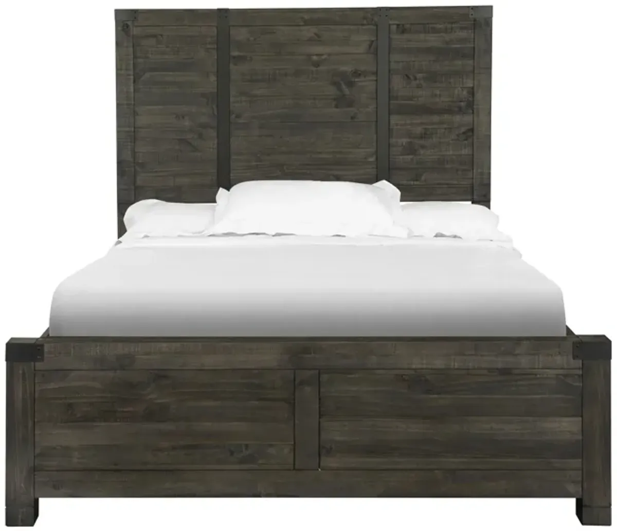 Abington Panel Bed in Weathered Charcoal by Magnussen Home