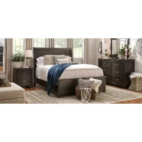 Union City 4-pc. Bedroom Set in Charcoal / Grey Wash by Bellanest