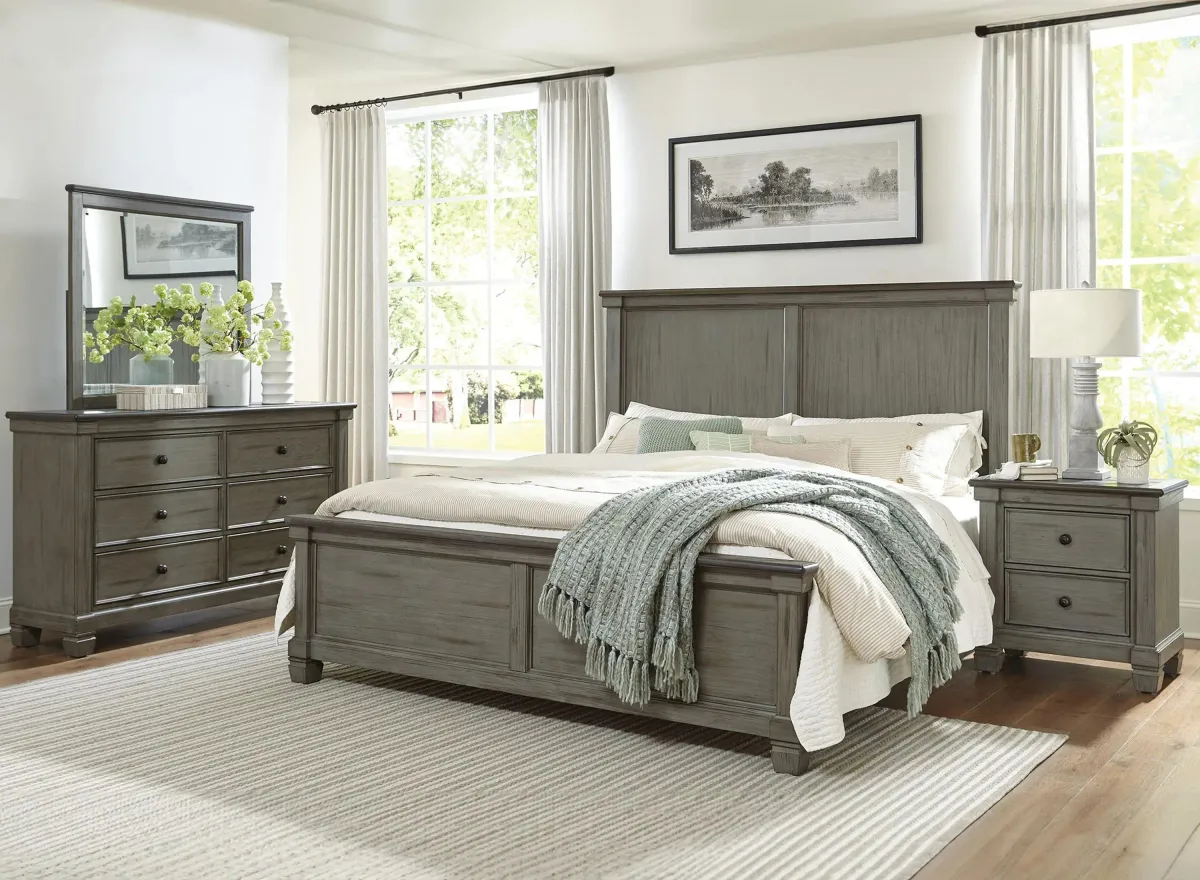 Andover 4-pc Bedroom Set in Coffee and Antique Gray by Bellanest