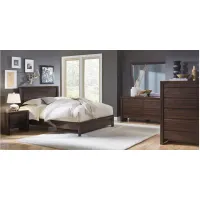 Van Buren 4-pc. Bedroom Set in Chocolate Brown by Bellanest
