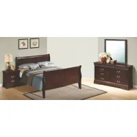 Rossie 4-pc. Bedroom Set in Cappuccino by Glory Furniture