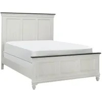 Shelby Bed in Wirebrushed White with Charcoal Tops by Liberty Furniture