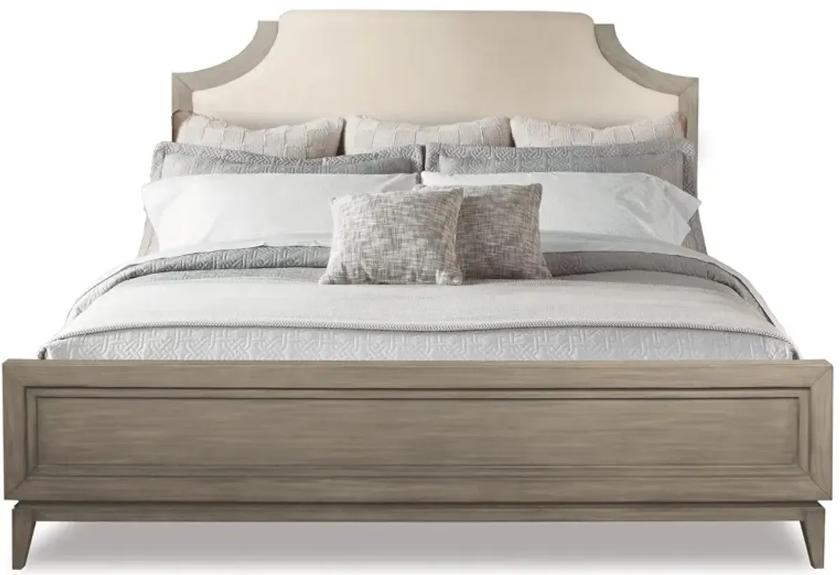 Vogue Upholstered Bed in Gray Wash by Riverside Furniture