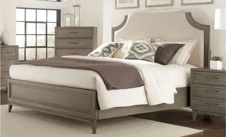 Vogue Upholstered Bed in Gray Wash by Riverside Furniture