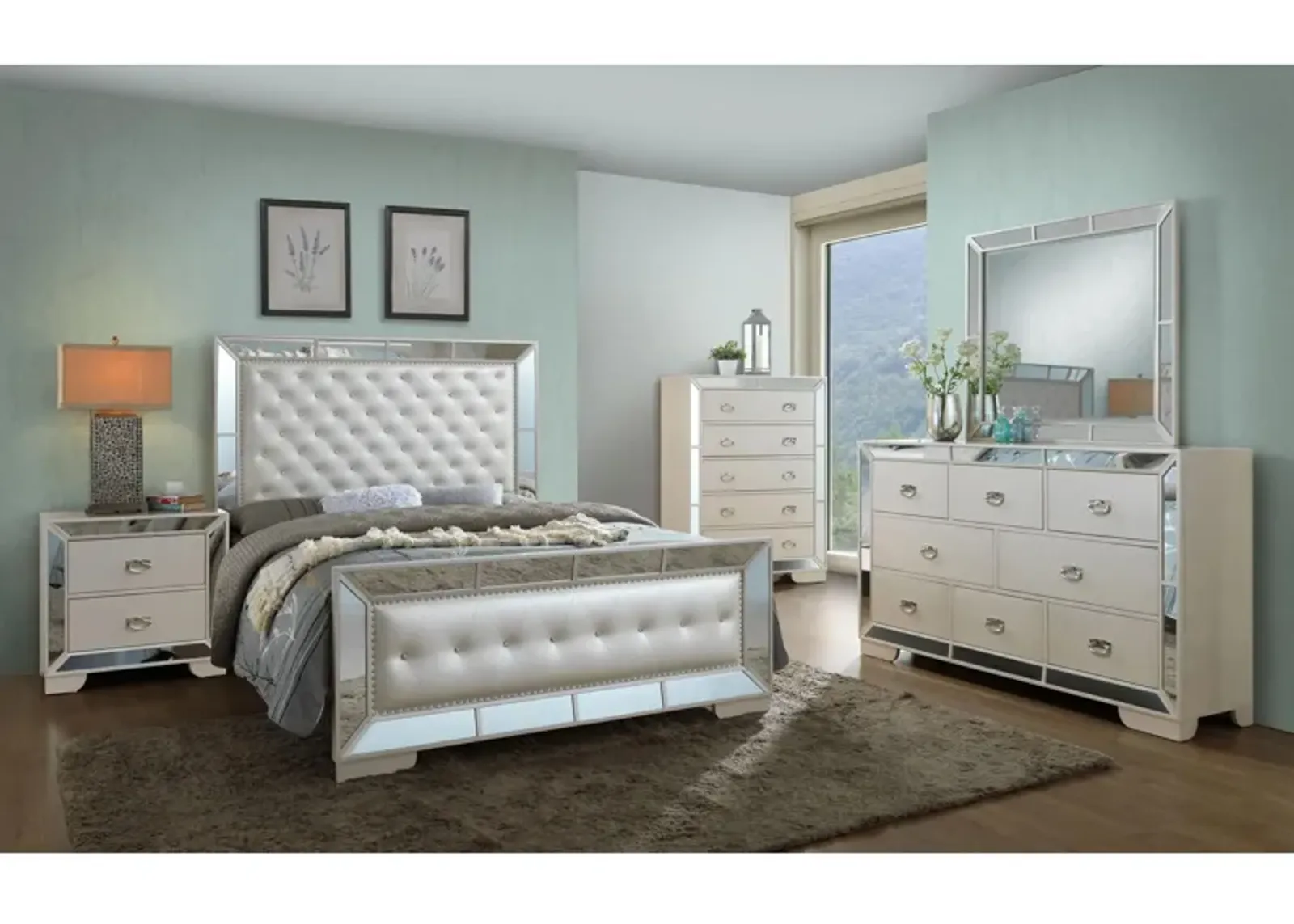 Hollywood Hills 4-pc. Upholstered Bedroom Set