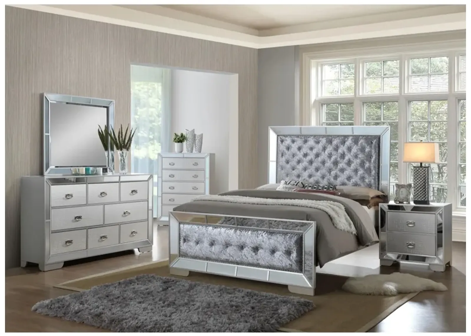 Hollywood Hills 4-pc. Upholstered Bedroom Set