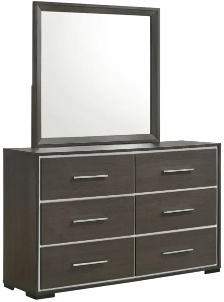 Sharpe 5-pc. Bedroom in Gray / White by Crown Mark