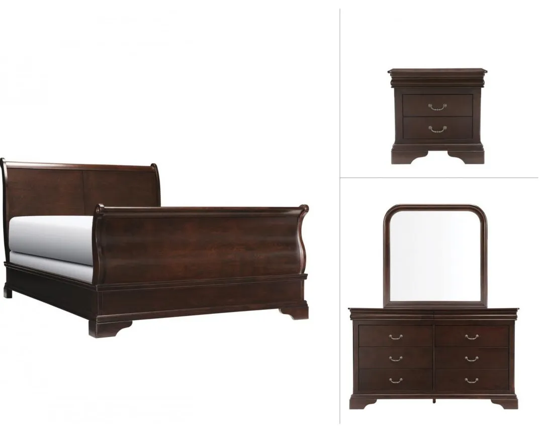 Charleston 4-pc. Bedroom Set in Cherry by Bellanest