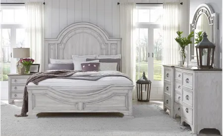 Glendale Estates Queen Panel Bed in White by Bellanest.