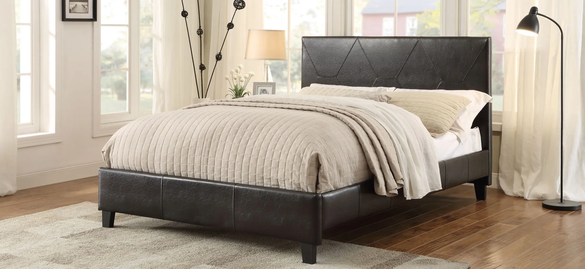 Zoey Bed in Black by Homelegance