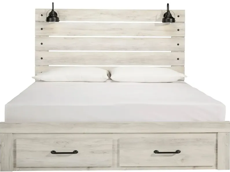 Luna Storage Bed in Whitewash by Ashley Furniture