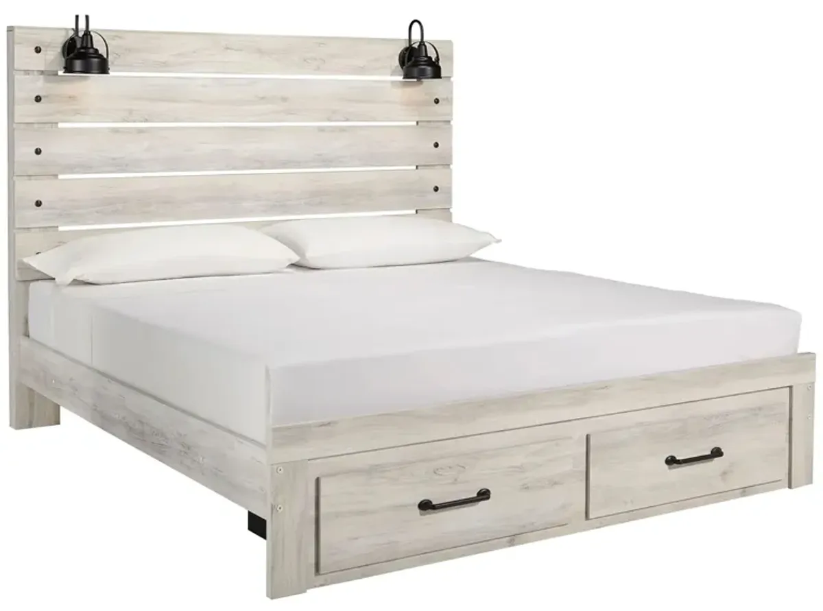 Luna Storage Bed in Whitewash by Ashley Furniture