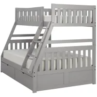 Belisar Twin-Over-Full Storage Bunk Bed in Gray by Bellanest