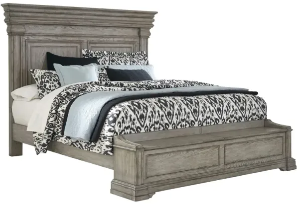 Madison Ridge Queen Panel Bed with Blanket Chest Footboard