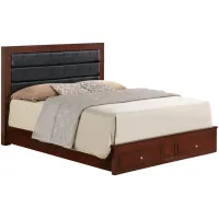 Burlington King Storage Bed in Cherry by Glory Furniture