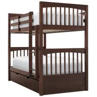Jordan Twin-Over-Twin Bunk Bed w/ Trundle in Chocolate by Hillsdale Furniture