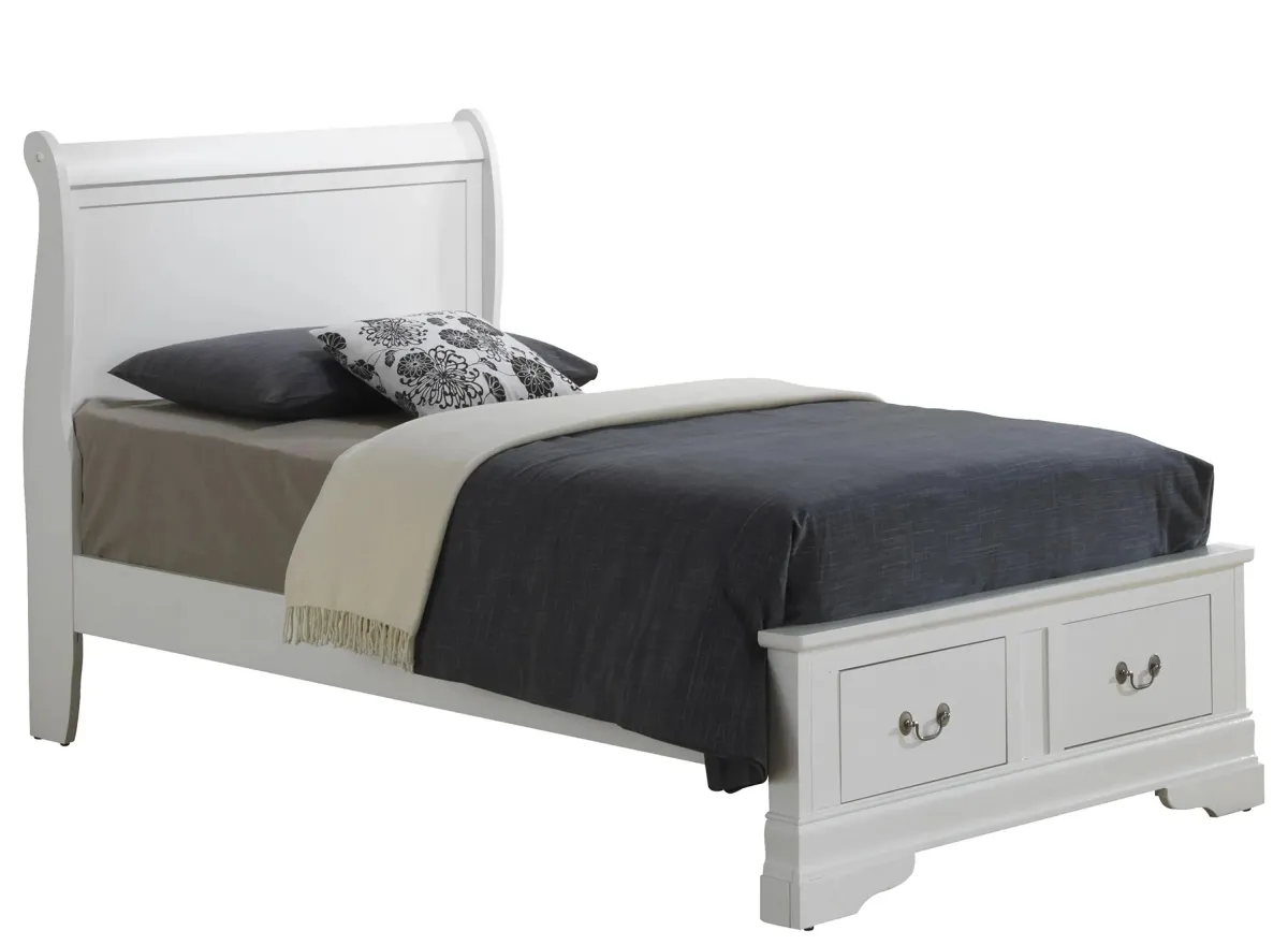 Rossie Storage Bed in White by Glory Furniture