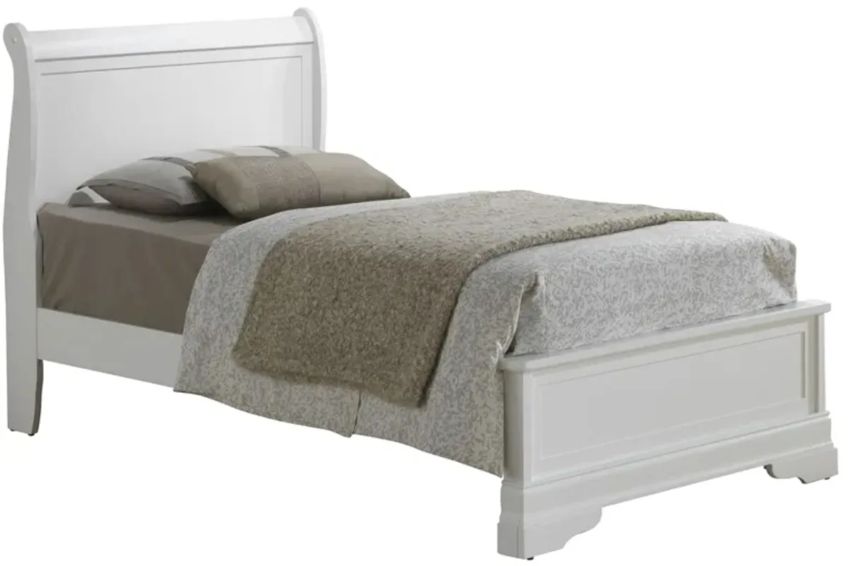 Rossie Panel Bed in White by Glory Furniture