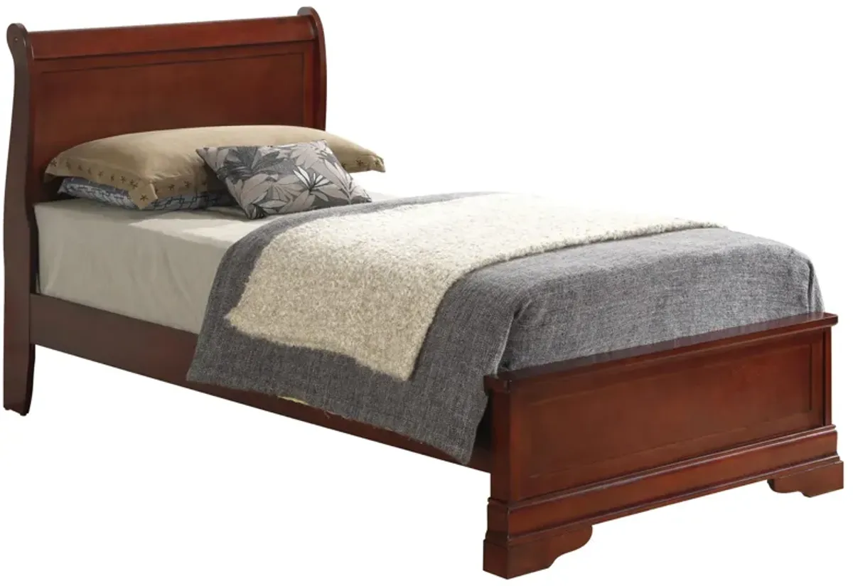 Rossie Panel Bed in Cherry by Glory Furniture