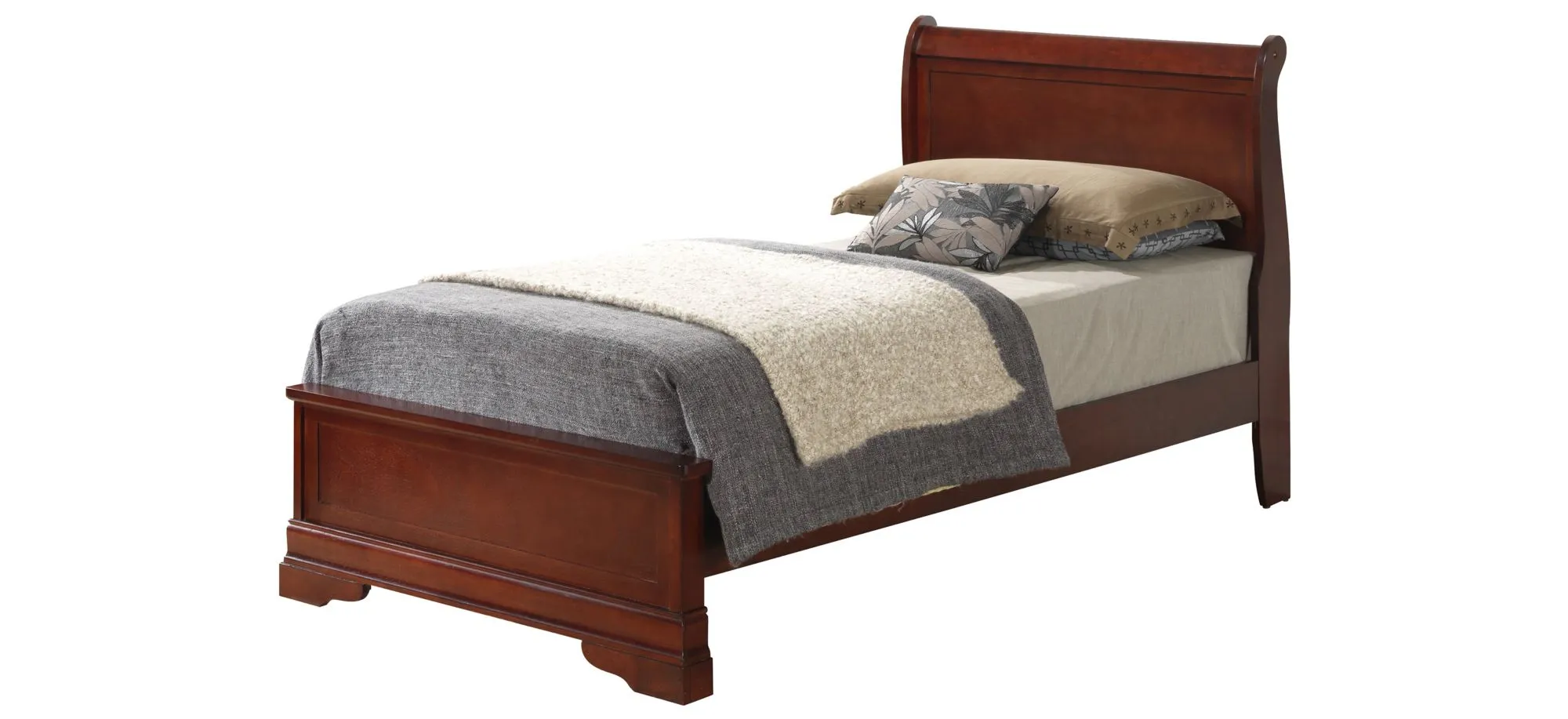 Rossie Panel Bed in Cherry by Glory Furniture