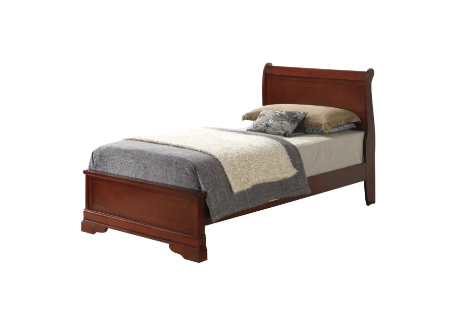 Rossie Panel Bed in Cherry by Glory Furniture