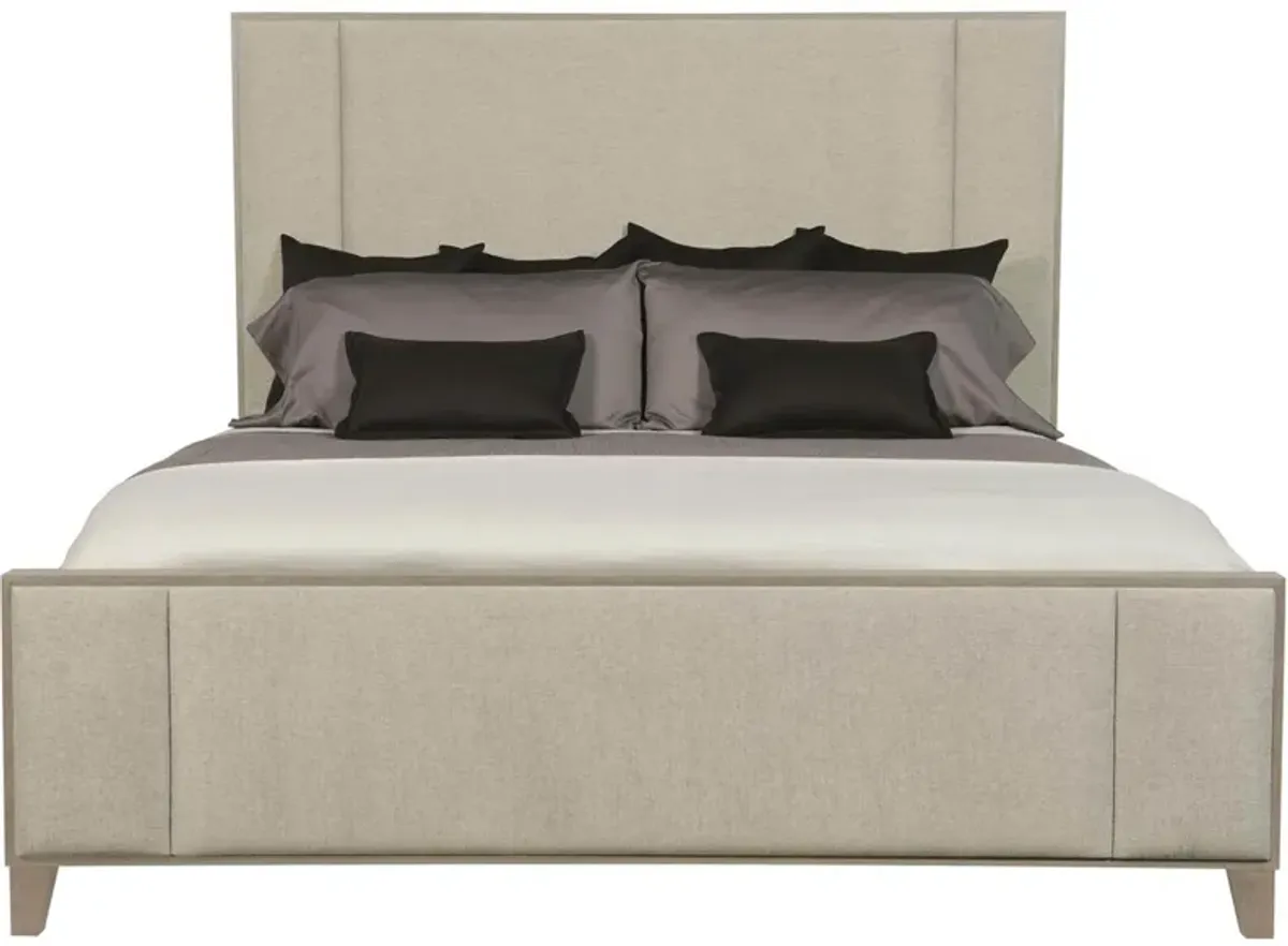 Linea king Bed in Cerused Greige by Bernhardt