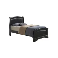 Rossie Upholstered Panel Bed in Black by Glory Furniture