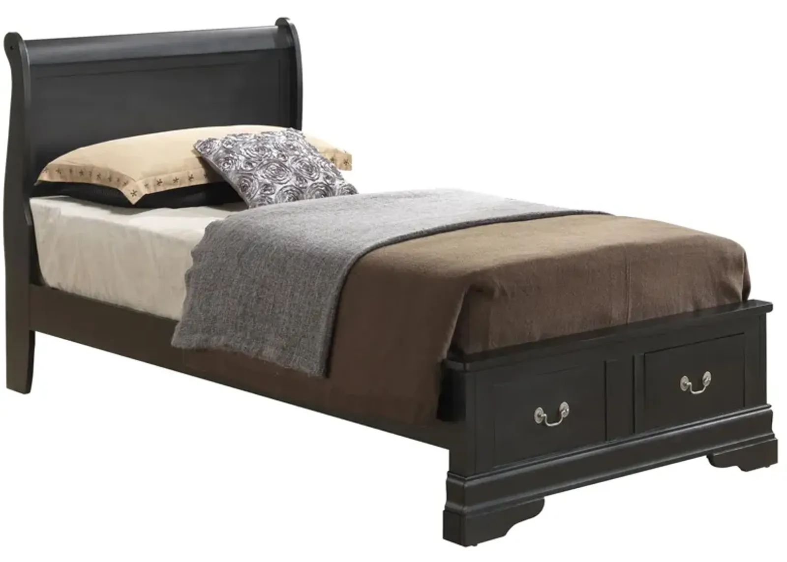 Rossie Storage Bed in Black by Glory Furniture