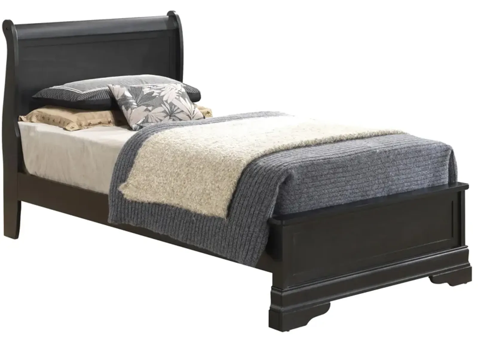 Rossie Panel Bed in Black by Glory Furniture