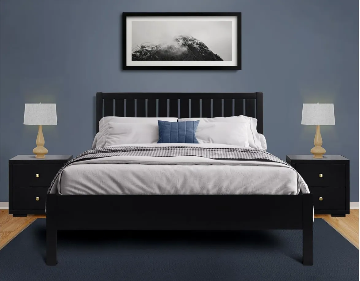 Graham Platform Bed in Black by CAMDEN ISLE